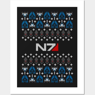 Ugly Mass Effect Christmas Sweater Posters and Art